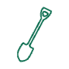 easy - single shovel icon